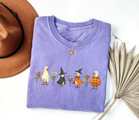 Halloween Goose Shirt, Cute Fall Pumpkin Witch Goose Tee