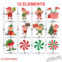 Merry Christmas Yard Sign, Red Holiday Lawn Plaque with Stakes, Outdoor Waterproof Garden Patio Walkway Xmas Front Yard Decorations
