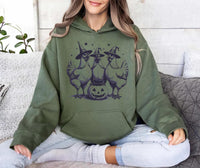 Chicken Witches Funny Halloween Hoodie, Vintage Chicken Witch Hoodie