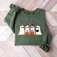 Fall Ghost Sweatshirt, Floral Ghost Tee, Halloween Ghost Sweatshirt