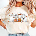 Fall Ghost Shirt, Floral Ghost Tee, Halloween Ghost Top, Flower Halloween Shirt