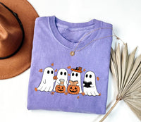 Fall Ghost Shirt, Floral Ghost Tee, Halloween Ghost Top, Flower Halloween Shirt