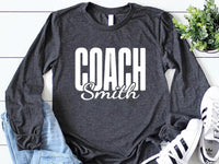 Personalized Coach Long Sleeve Shirt, Custom Coach Gift Shirt, Cheer Coach Tee