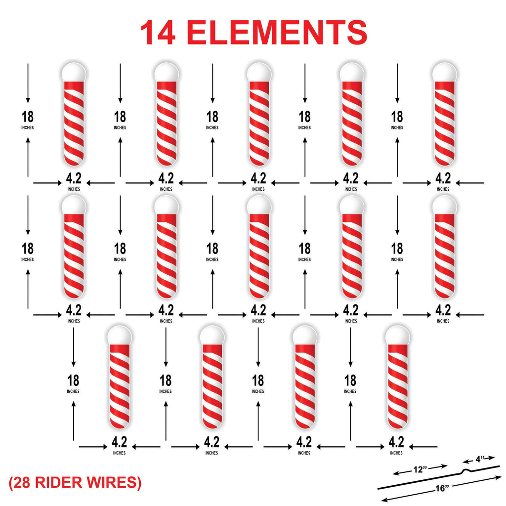 Candy Cane Christmas Yard Signs, Peppermint Lawn Decorations with Stakes, Outdoor Holiday Garden Pathway Patio Winter Xmas Décor