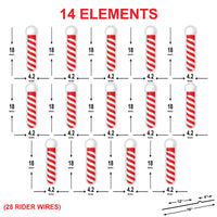 Candy Cane Christmas Yard Signs, Peppermint Lawn Decorations with Stakes, Outdoor Holiday Garden Pathway Patio Winter Xmas Décor