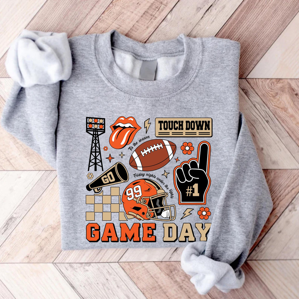 Football Collage Sweatshirt, Football Season Shirt, Game Day Touchdown Sweatshirt