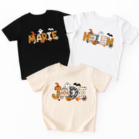 Custom Kids Halloween Name Shirt, Toddler Spooky Shirt, Personalized Kindergarten Halloween Shirt With Name Tee, Unisex Spooky Toddler Shirt