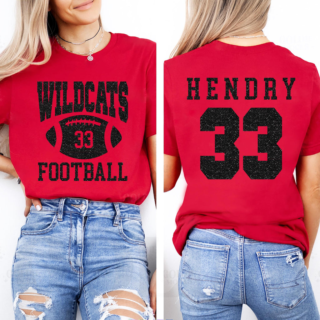 Custom Football Mascot Shirt, Personalized Team Spirit Tee, Football Mom Shirt, Two Sided
