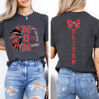 Cheer and Football Mom Shirt, Football and Cheer Mom Shirt, Game Day Tee, Front Back
