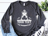 Custom Football Long Sleeve Shirt, Personalized Game Day Shirt, Football Fan Tee