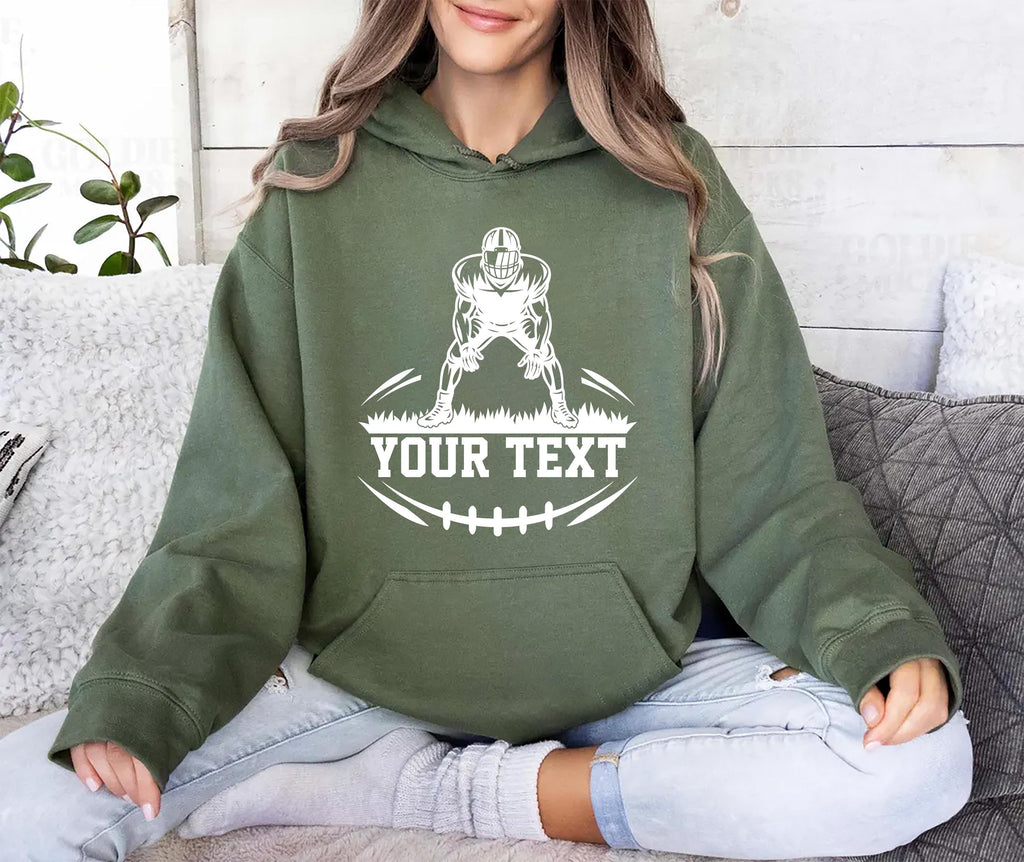 Custom Football Hoodie, Personalized Game Day Shirt, Football Fan Hoodie