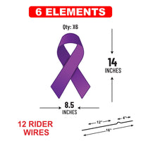 Awareness Yard Signs, Ribbon Lawn Decorations with Metal Stakes, Waterproof Health Awareness Outdoor Garden Patio Church Event Décor