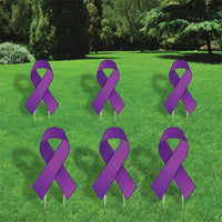 Awareness Yard Signs, Ribbon Lawn Decorations with Metal Stakes, Waterproof Health Awareness Outdoor Garden Patio Church Event Décor
