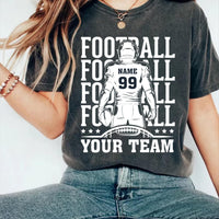 Football Team Shirt, Custom Player Shirt, Football Mascot Tee