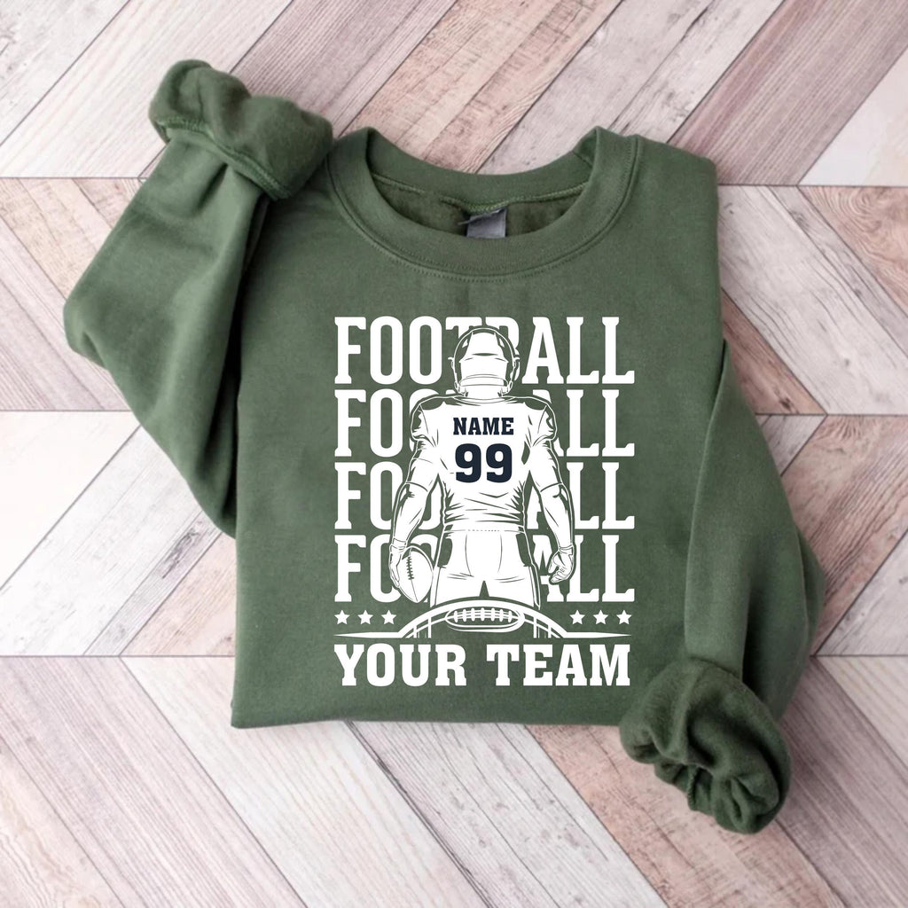 Football Team Sweatshirt, Custom Player Shirt, Football Mascot Sweatshirt