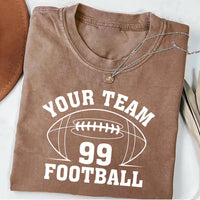 Custom Football Team Name and Number Shirt, Personalized Game Day Football Tee