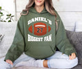 Custom Football Hoodie, Your Name Biggest Fan Tee, Game Day Spirit Wear Hoodie