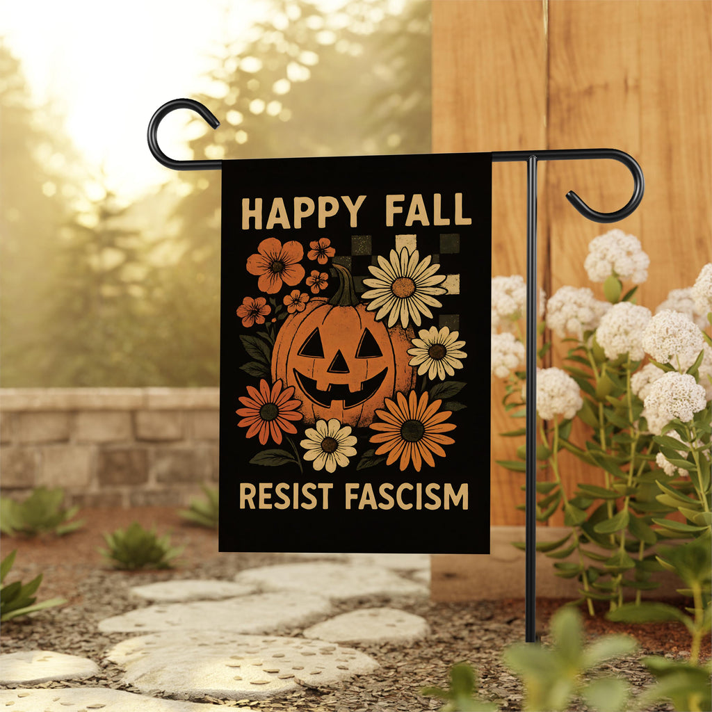 Resist Fascism Anti-Trump Halloween Garden Flag, Political Protest Flag, Resist Hate Flag, Anti-Trump Flag, Resist Racism Flag