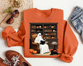 Halloween Ghost Book Reading Sweatshirt, Retro Bookish Halloween Sweatshirt