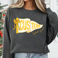 School Spirit Sweatshirt, Custom Watercolor Pennants Flag Shirt, Girly Coquette Mascot Pennant Sweatshirt