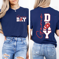 Game Day Football Shirt, Football Season Shirt, Mom Football Tee, Front Back