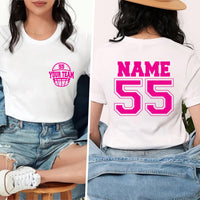 Custom Football Shirt, Your Number Football Shirt, Game Day Tee, Two Sided