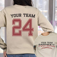 Customized Football Shirt, Your Name Football Shirt, Game Day Tee, Two Sided