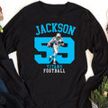 Custom Name and Number Football Player Long Sleeve Shirt, Mom Football Shirt, Personalized Team Name Tee