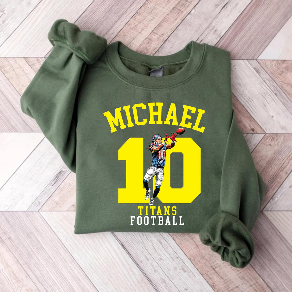 Custom Name and Number Football Player Sweatshirt, Mom Football Shirt, Personalized Team Name Sweatshirt