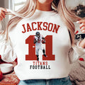 Custom Name and Number Football Player Sweatshirt, Mom Football Shirt, Personalized Team Name Sweatshirt