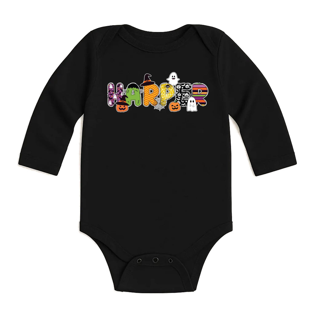 Custom Kids Halloween Name Shirt, Toddler Spooky Tee, Kindergarten Halloween Shirt With Name, Personalized Unisex Shirt, Halloween Gifts