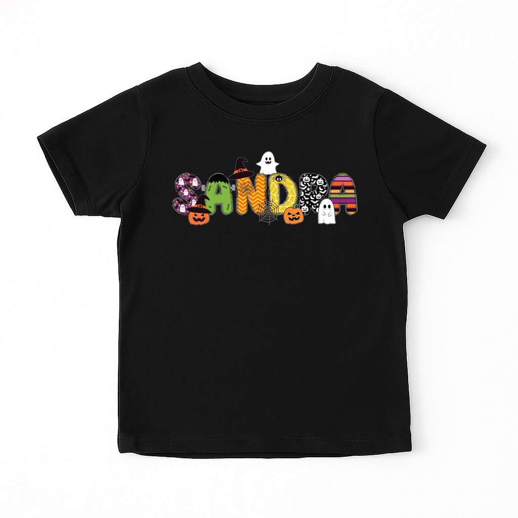 Custom Kids Halloween Name Shirt, Toddler Spooky Tee, Kindergarten Halloween Shirt With Name, Personalized Unisex Shirt, Halloween Gifts
