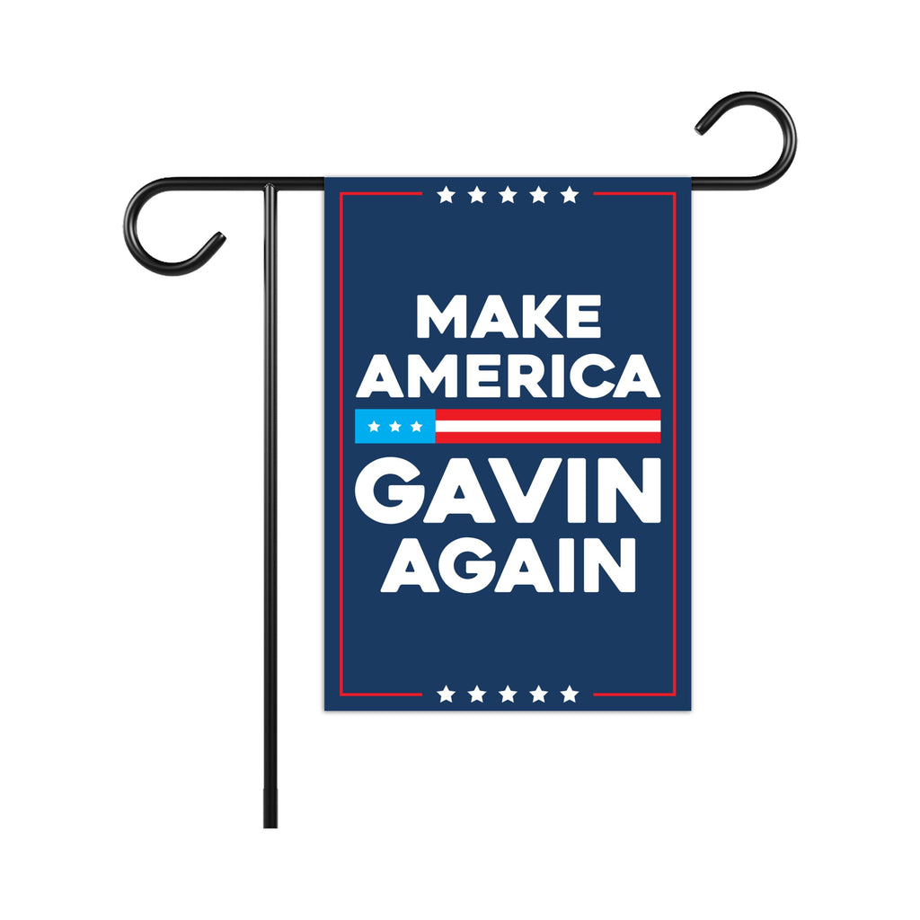 Make America Gavin Again Garden Flag, 12x18 Inch Double Sided, Gavin Newsom For President, Presidential Election 2028, Newsom Political Flag