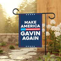 Make America Gavin Again Garden Flag, 12x18 Inch Double Sided, Gavin Newsom For President, Presidential Election 2028, Newsom Political Flag