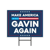 Make America Gavin Again Yard Sign, Gavin Newsom for President, Newsom 2028 Campaign Sign, Democratic Political Yard Sign with Metal H-Stake