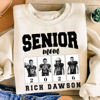 Custom Senior Football Mama Sweatshirt, Custom Photo Mom Shirt, Senior Night Mom Sweatshirt