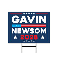 Make America Gavin Again Yard Sign, Gavin Newsom for President, Newsom 2028 Campaign Sign, Democratic Political Yard Sign with Metal H-Stake
