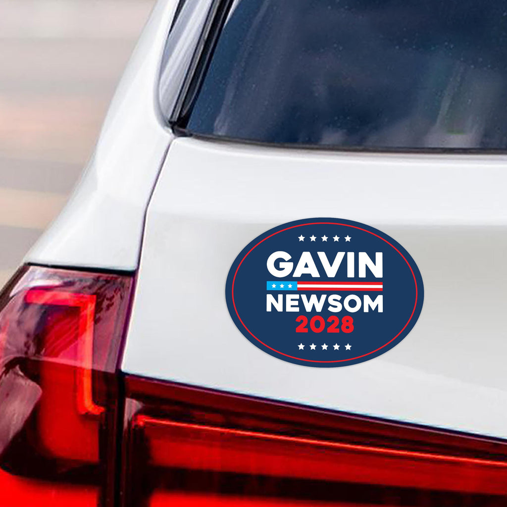 Make America Gavin Again Magnet, Newsom 2028 Car or Fridge Magnet, Gavin Newsom Political Campaign Magnet, Vote Democrat Election, 6" x 4.5"