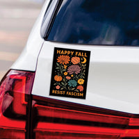 Anti-Trump Resist Fascism Halloween Fall Magnet, Resist Hate, Resist Racism Car Magnet, Resist Fascism Pumpkin Vehicle Magnet, 6" x 4.5"
