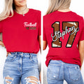 Personalized Football Mom Shirt, Football Mom Shirt With Kids Name & Number, Custom Football Mom Tee, Two Sided