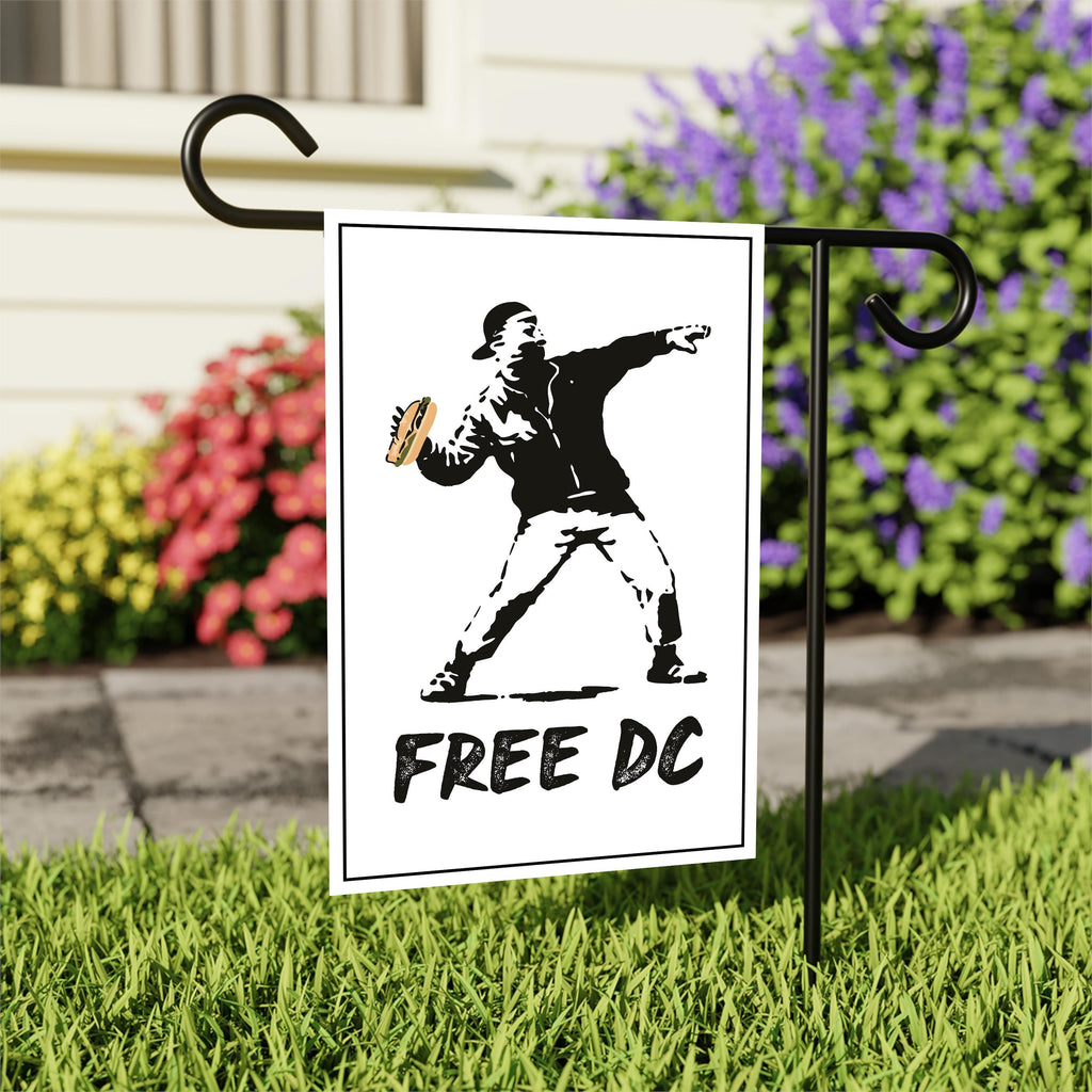 Free DC Garden Flag, 12x18 Inch Double Sided, No Kings Protest, Resist Hate Flag, Anti-Trump Flag, Resist Racism Flag, Resist Fascism Flag