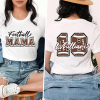 Personalized Football Mom Shirt, Custom Gameday Football Shirt, Football Mama Tee, Front Back