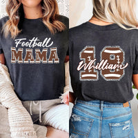 Personalized Football Mom Shirt, Custom Gameday Football Shirt, Football Mama Tee, Front Back