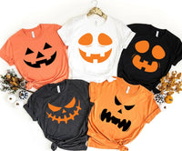 Pumpkin Faces Halloween Sweatshirt, Funny Halloween Shirt, Funny Spooky Season Sweatshirt