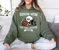 Senior Football Mom Hoodie, Custom Name and Number Shirt, Game Day Hoodie