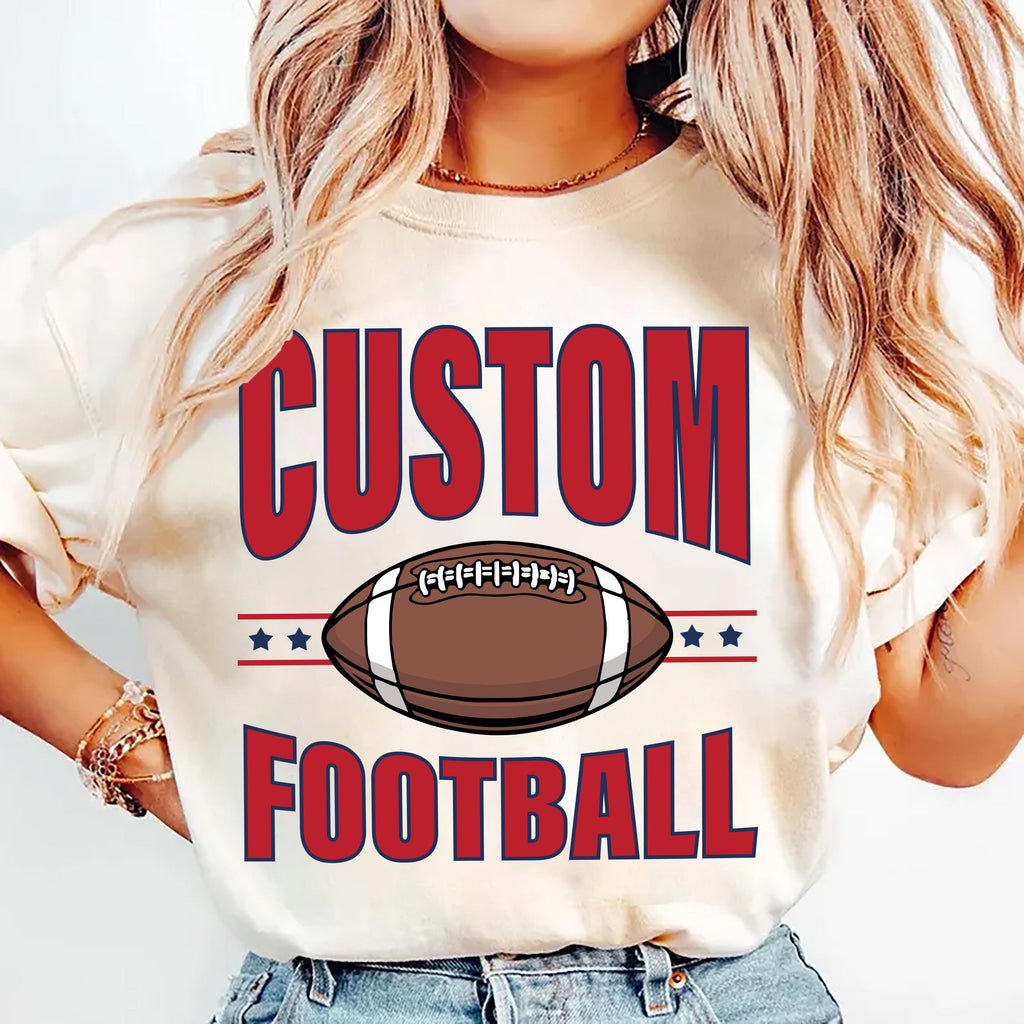 Personalized Mascot Shirt, Football Custom Your Team Shirt, Varsity School Football Team Tee