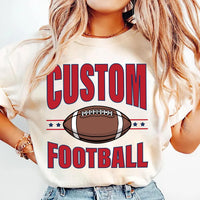 Personalized Mascot Shirt, Football Custom Your Team Shirt, Varsity School Football Team Tee