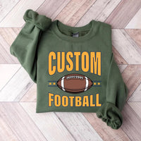Personalized Mascot Sweatshirt, Football Custom Your Team Shirt, Varsity School Football Team Sweatshirt