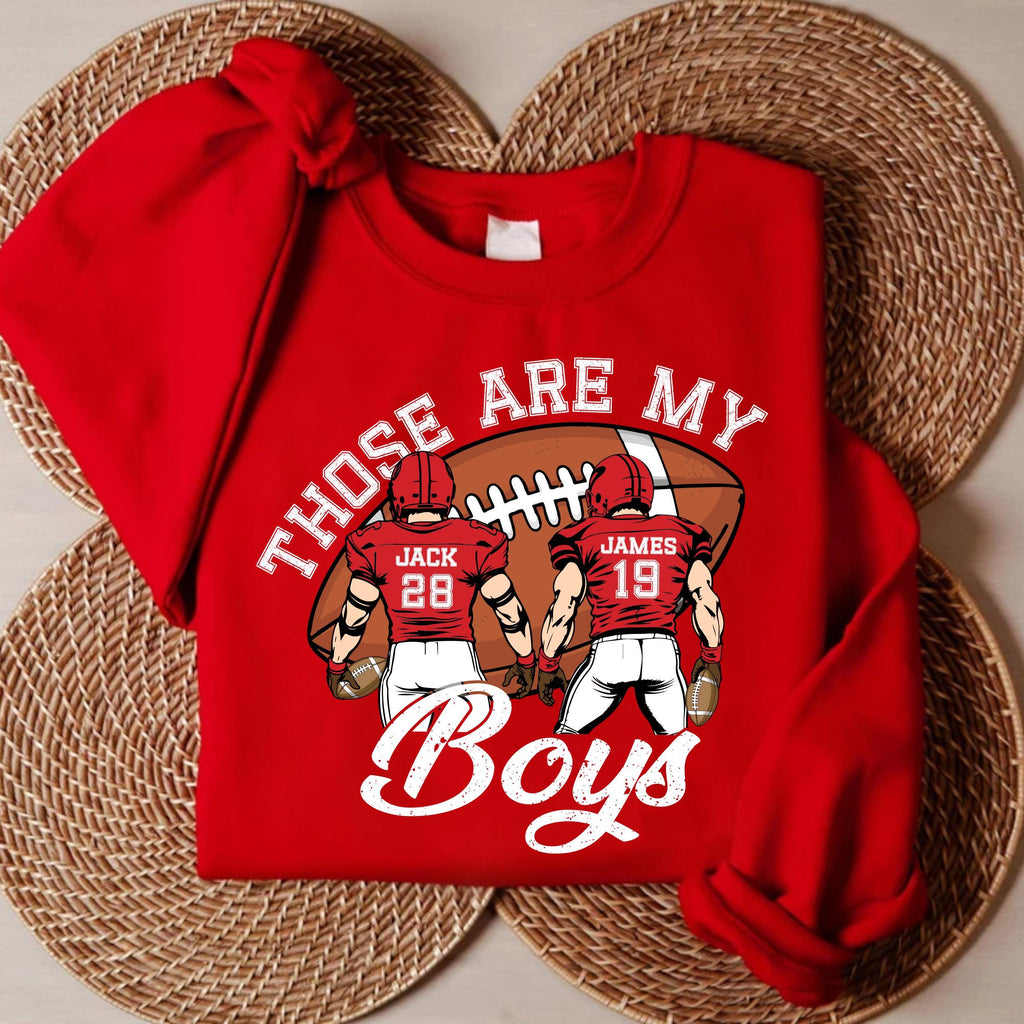 Custom Football Mom Sweatshirt, Football Jersey Number Shirt, Football Game Day Sweatshirt