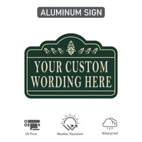 3 Pack Custom Yard Sign with 16" Stake, Personalized Outdoor Aluminum Sign with Your Wording, Rust-Free Lawn Plaque for Home Garden Business